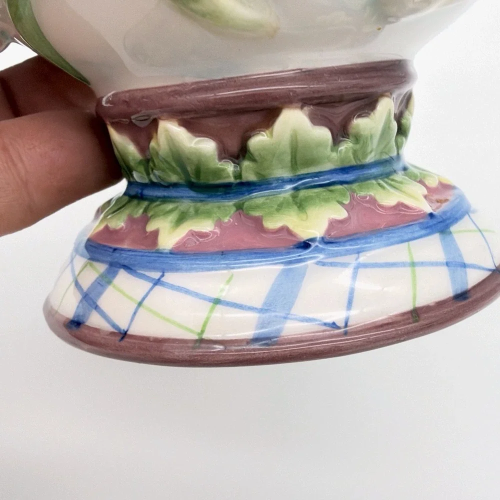 Fitz And Floyd Halcyon Creamer Pansy Floral Ceramic China
